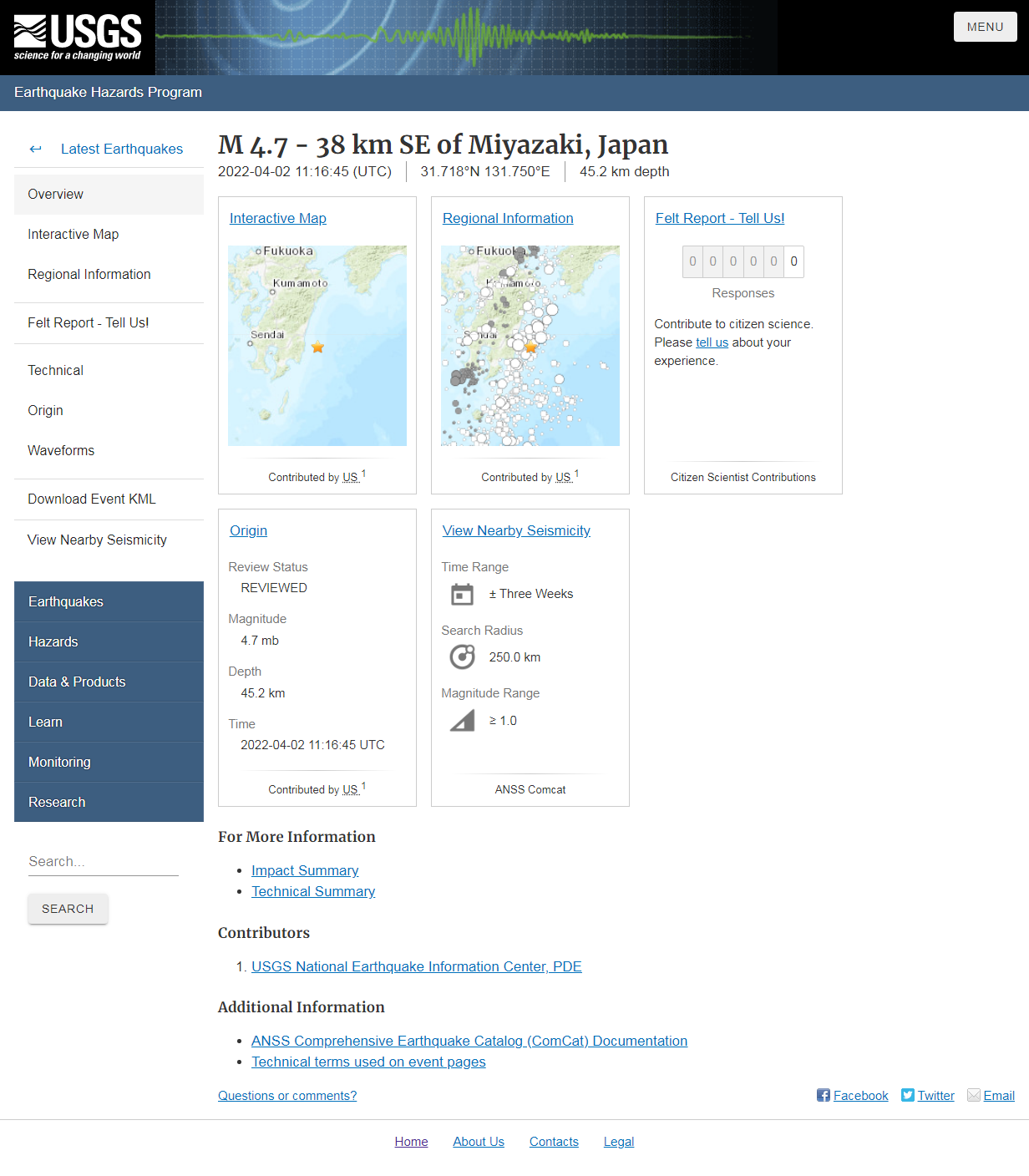 M 4.7 - 38 km SE of Miyazaki, Japan.png