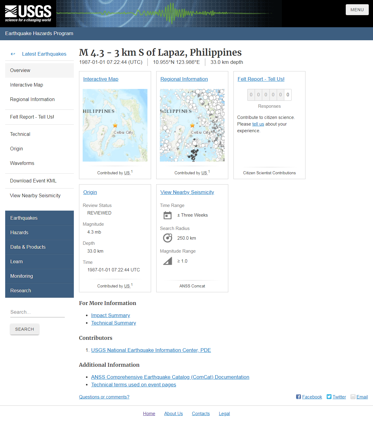 M 4.3 - 3 km S of Lapaz, Philippines.png