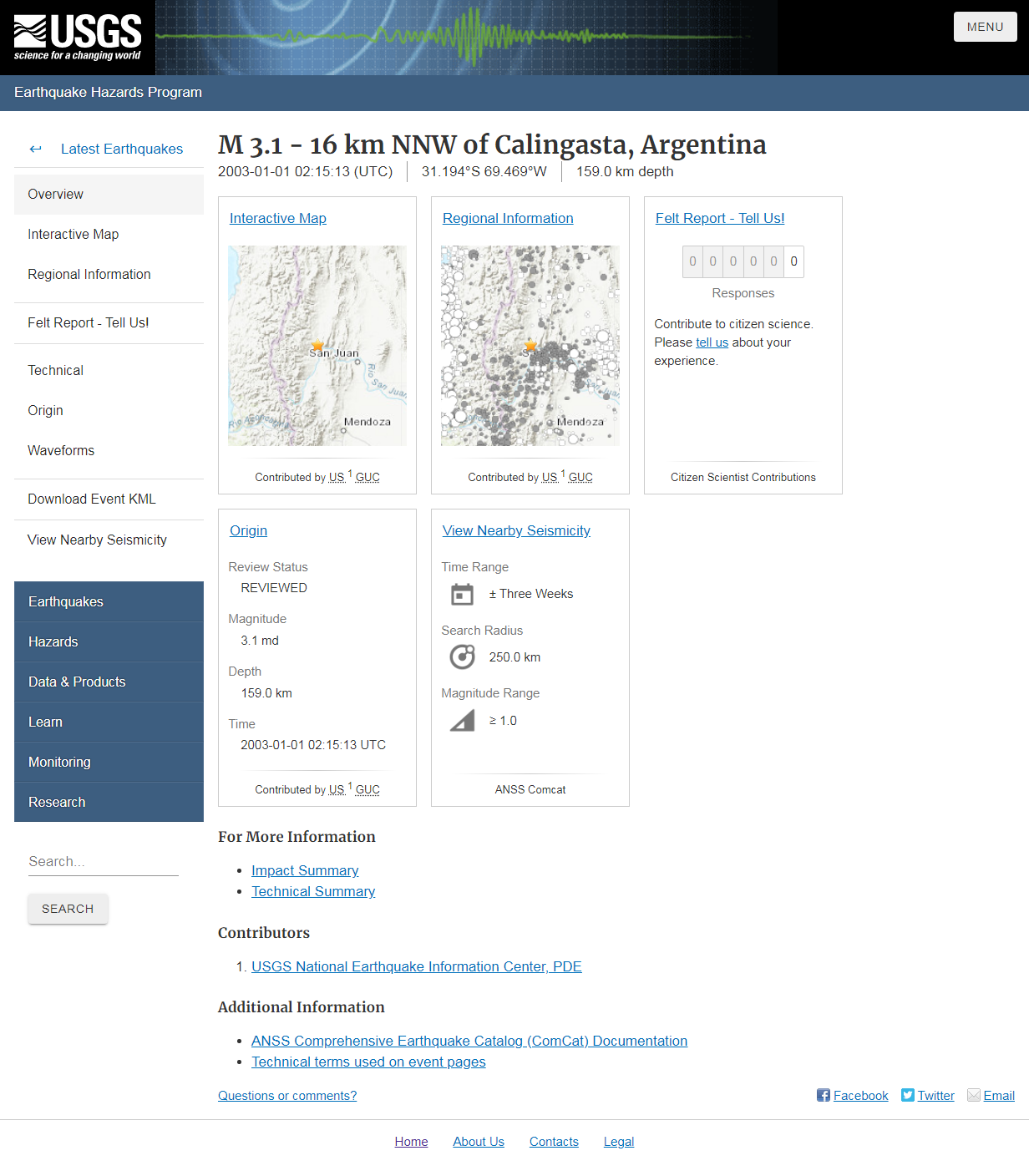 M 3.1 - 16 km NNW of Calingasta, Argentina.png