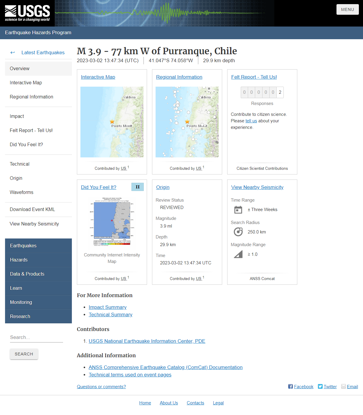 M 3.9 - 77 km W of Purranque, Chile.png