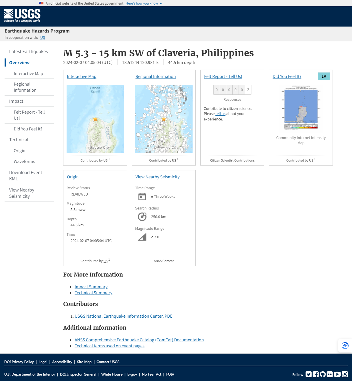 M 5.3 - 15 km SW of Claveria, Philippines.png