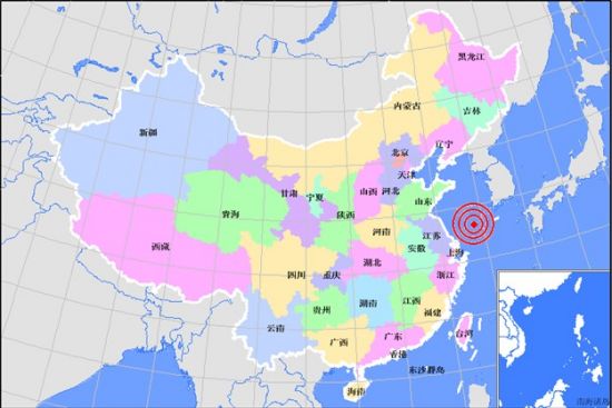 南黄海发生地震，距离上海约325公里.jpg
