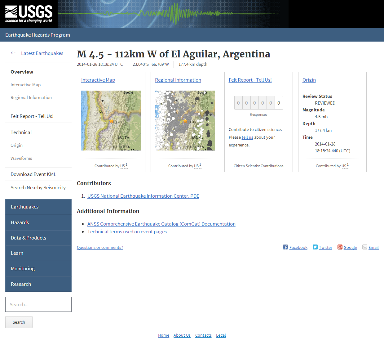 M 4.5 - 112km W of El Aguilar, Argentina.png