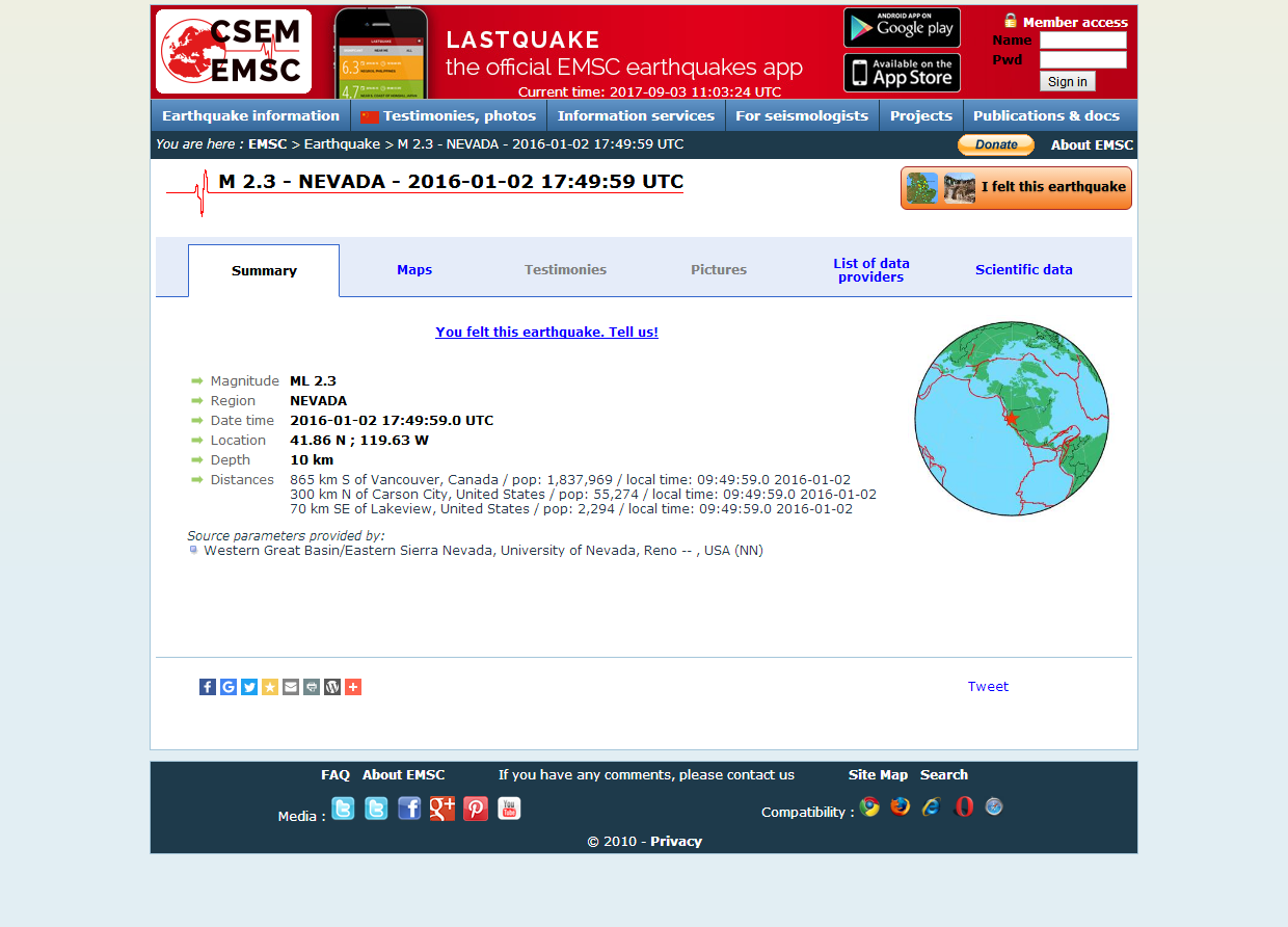 Earthquake - Magnitude 2.3 - NEVADA.png