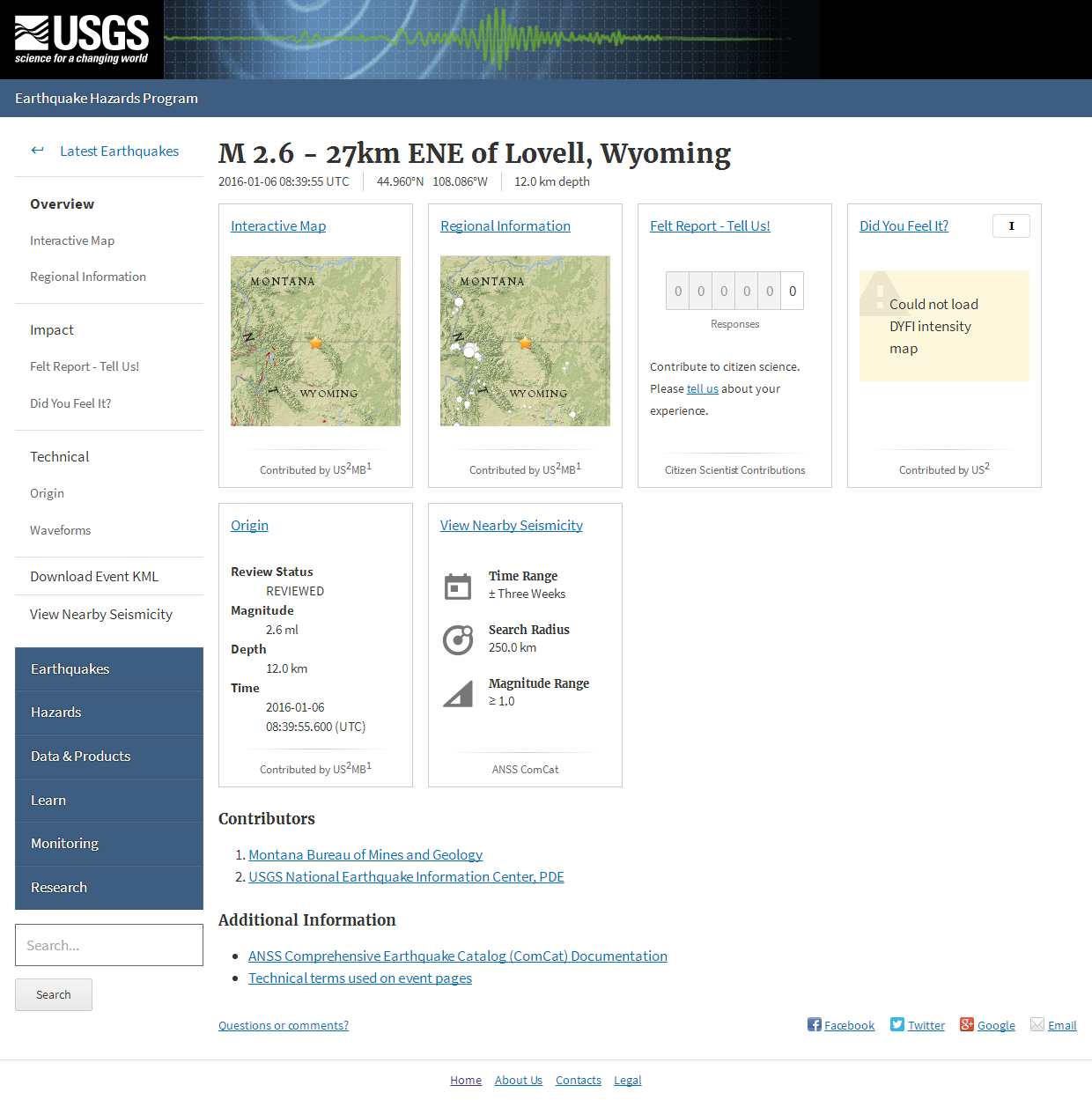 M 2.6 - 27km ENE of Lovell, Wyoming.png