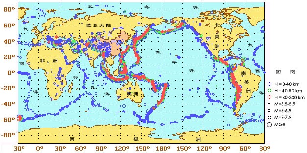 环太平洋板块的地震 