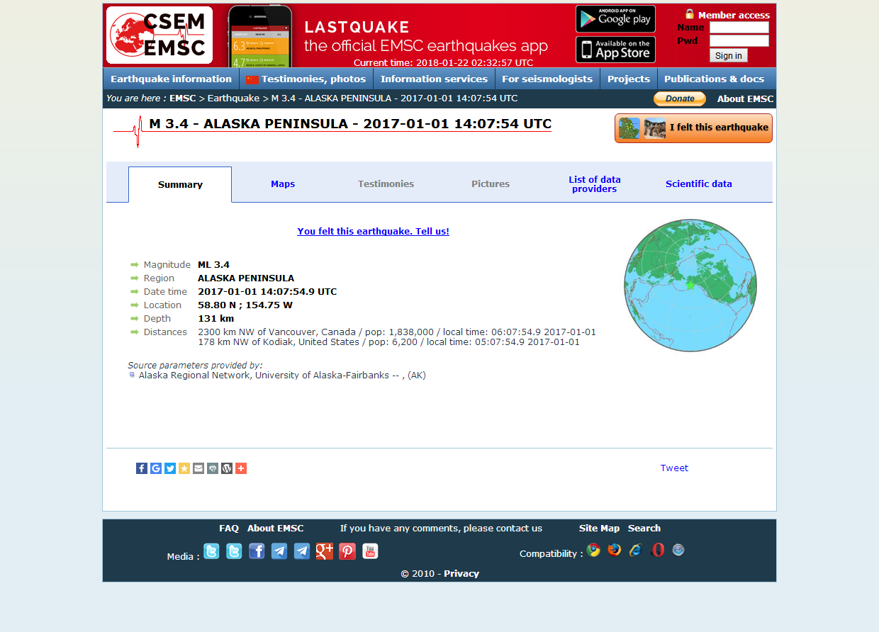 Earthquake - Magnitude 3.4 - ALASKA PENINSULA.png