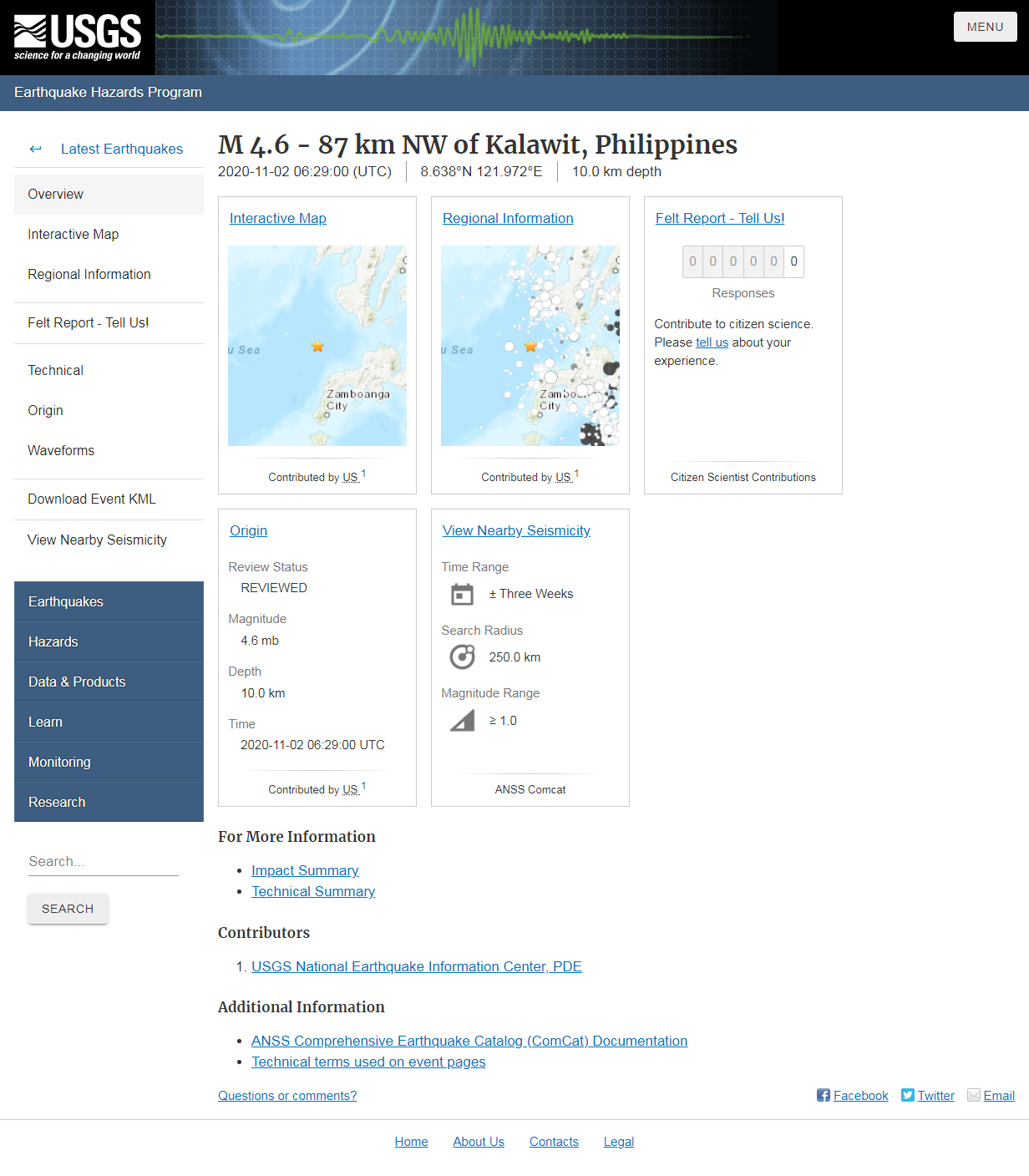 M 4.6 - 87 km NW of Kalawit, Philippines.png