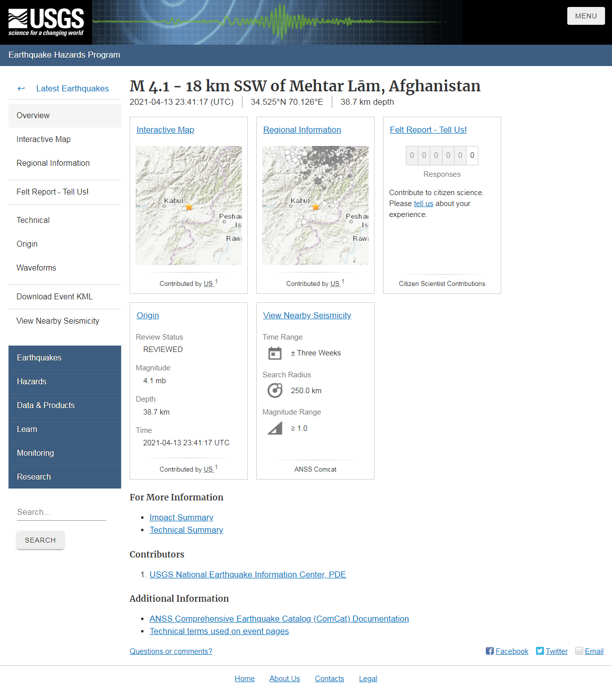 M 4.1 - 18 km SSW of Mehtar Lām, Afghanistan.png