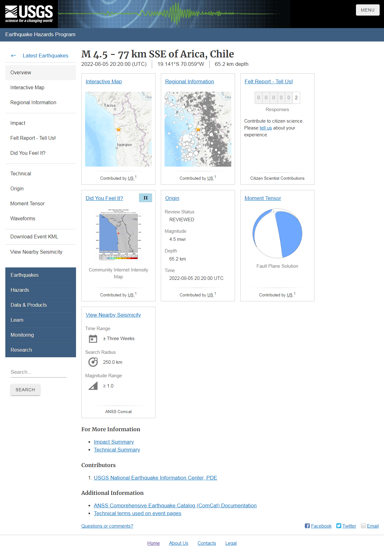 M 4.5 - 77 km SSE of Arica, Chile.png