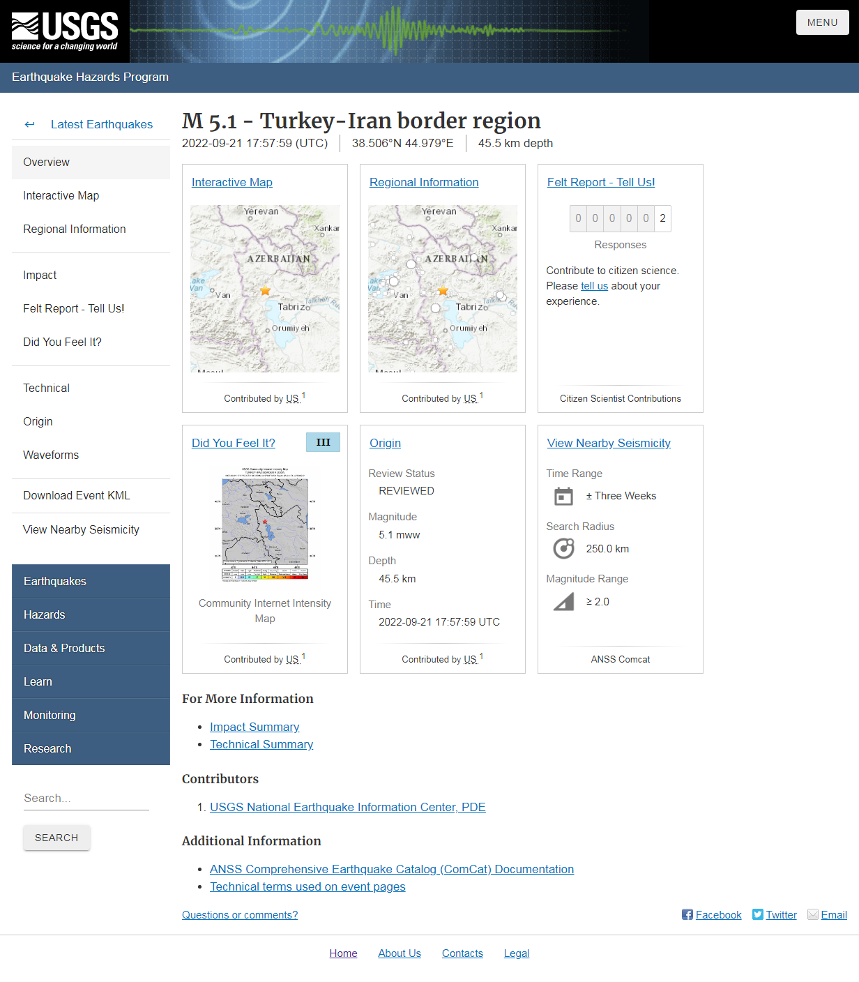 M 5.1 - Turkey-Iran border region.png