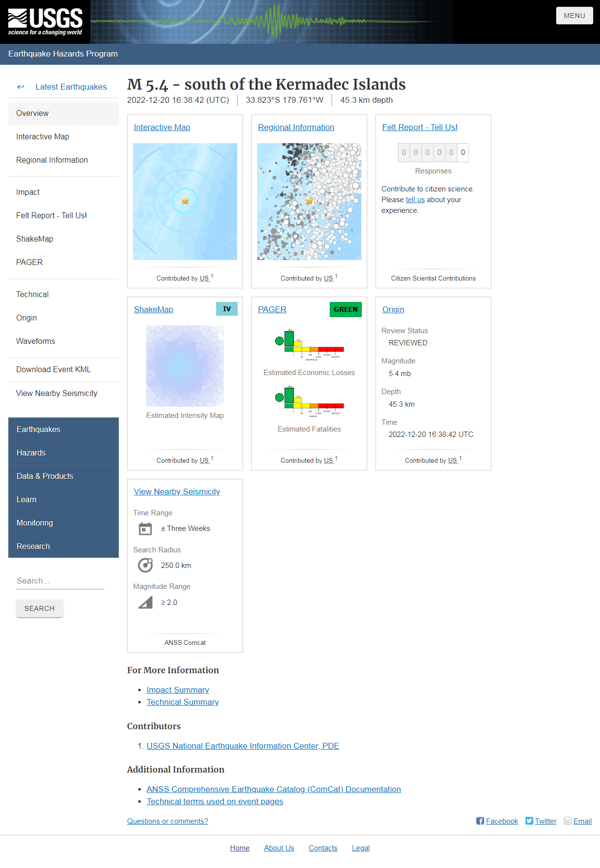 M 5.4 - south of the Kermadec Islands.png