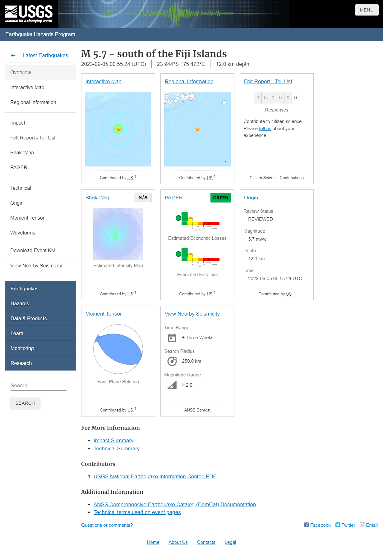 M 5.7 - south of the Fiji Islands.png