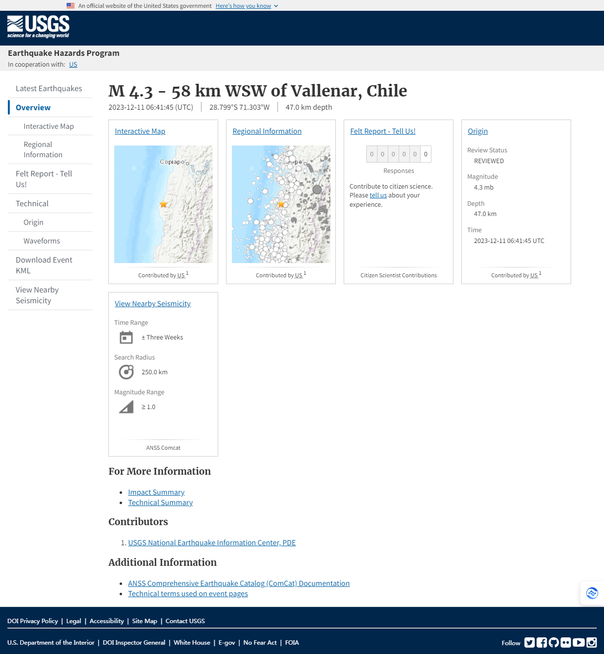 M 4.3 - 58 km WSW of Vallenar, Chile.png