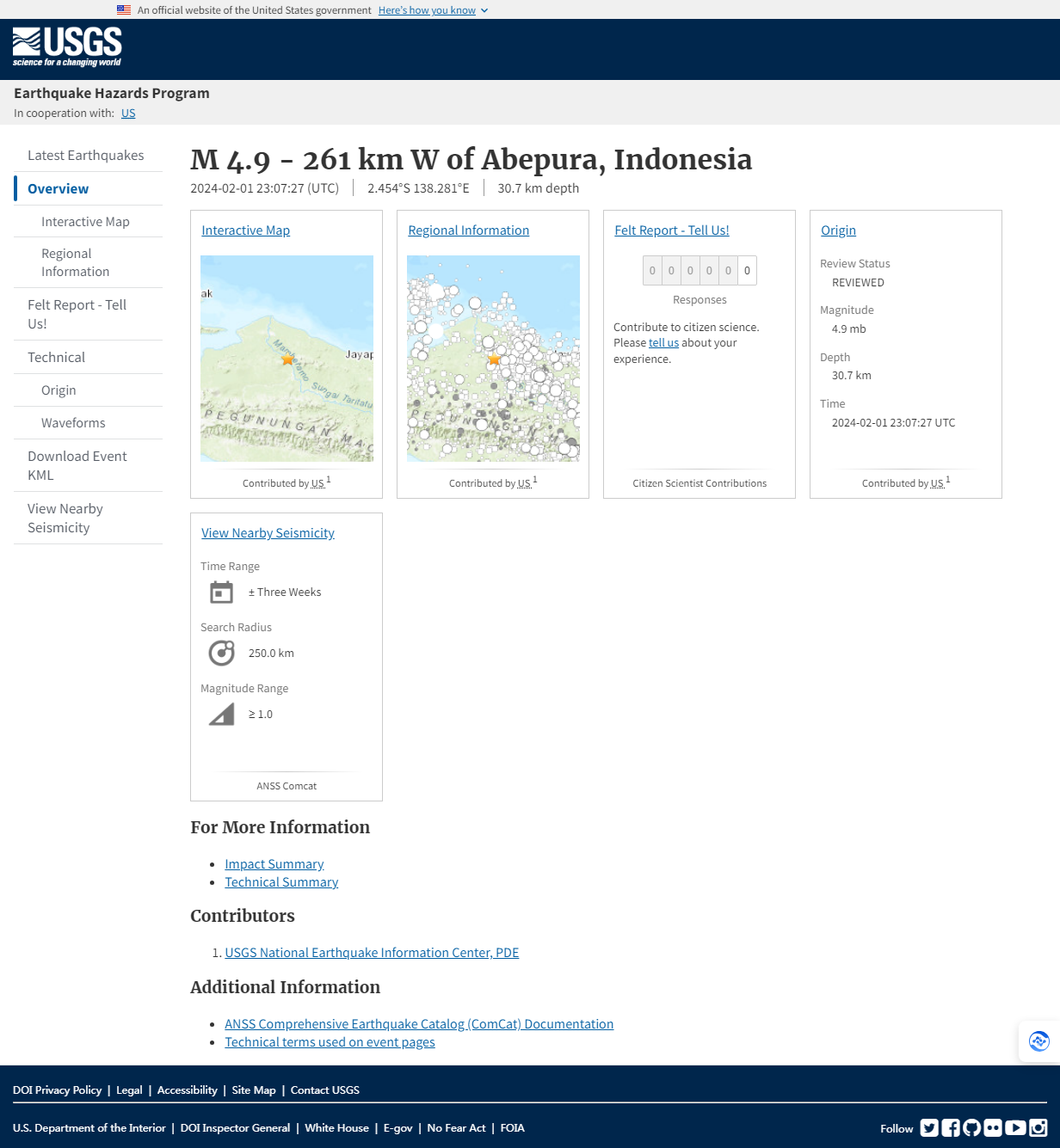 M 4.9 - 261 km W of Abepura, Indonesia.png