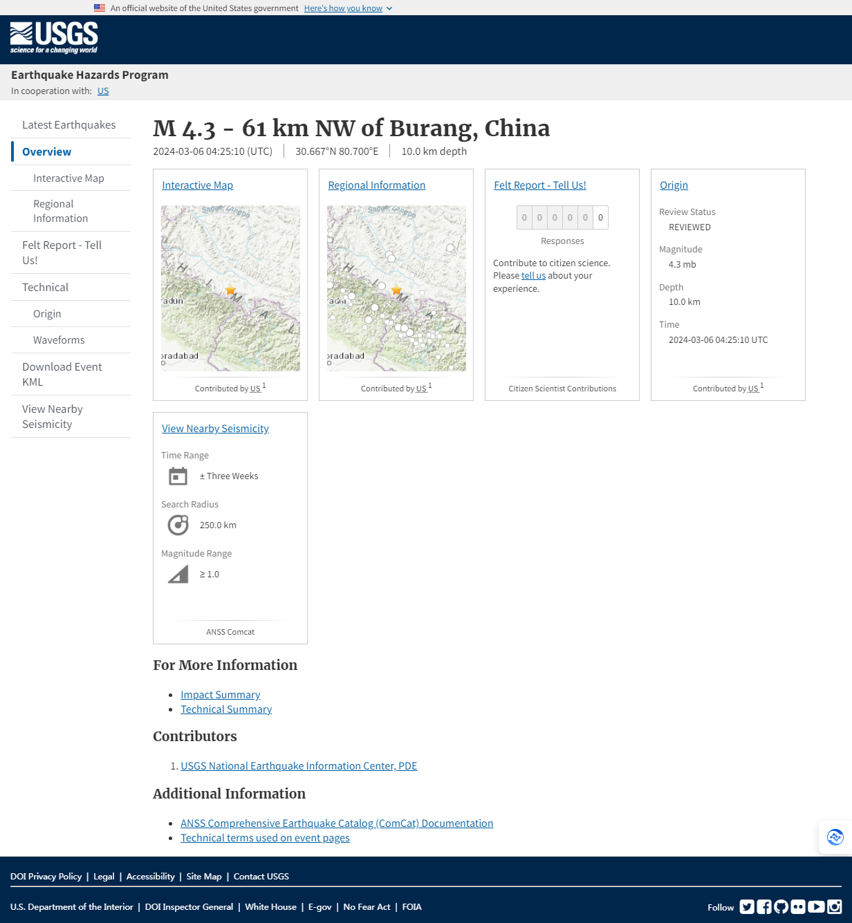 M 4.3 - 61 km NW of Burang, China.png