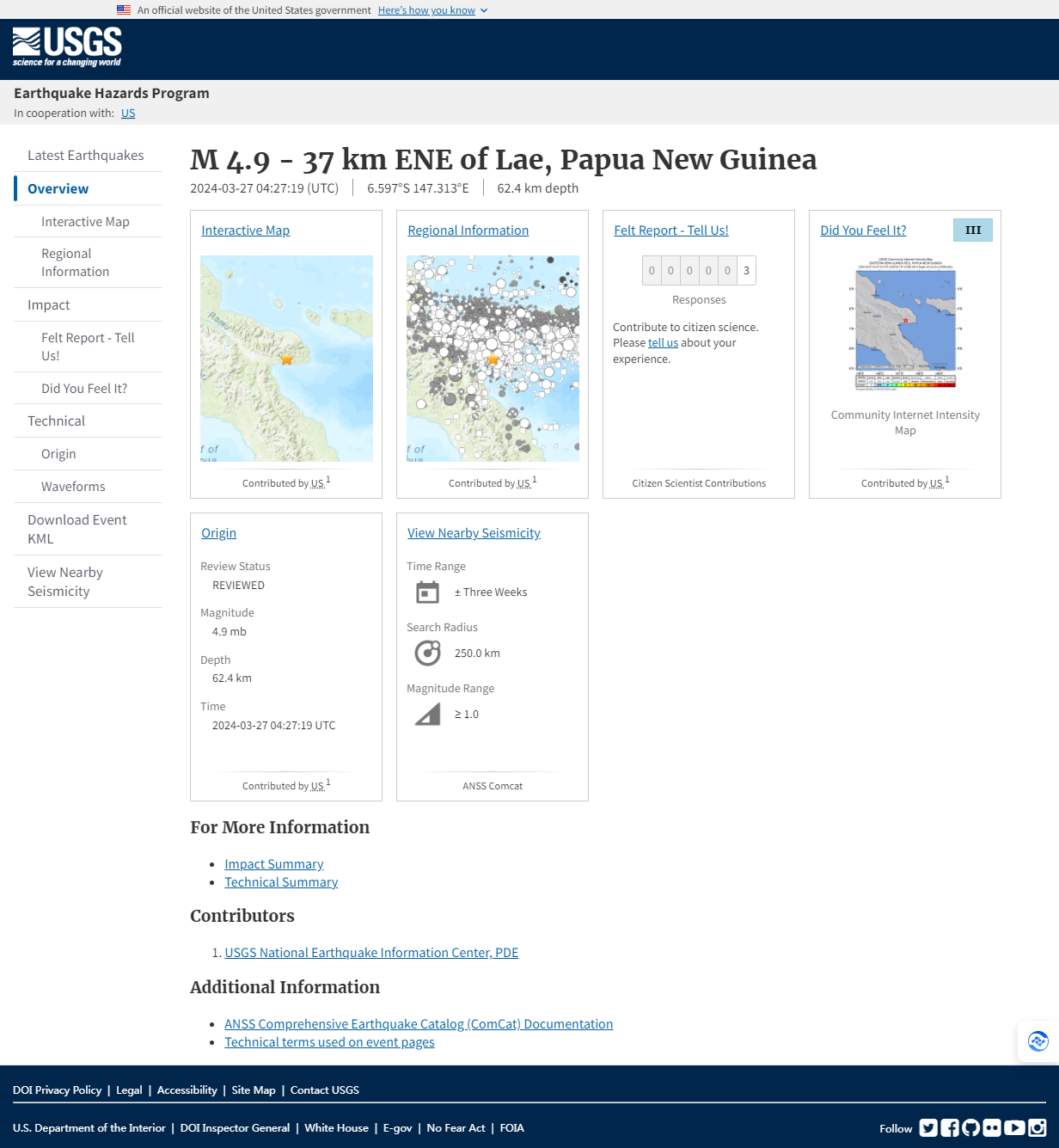 M 4.9 - 37 km ENE of Lae, Papua New Guinea.png