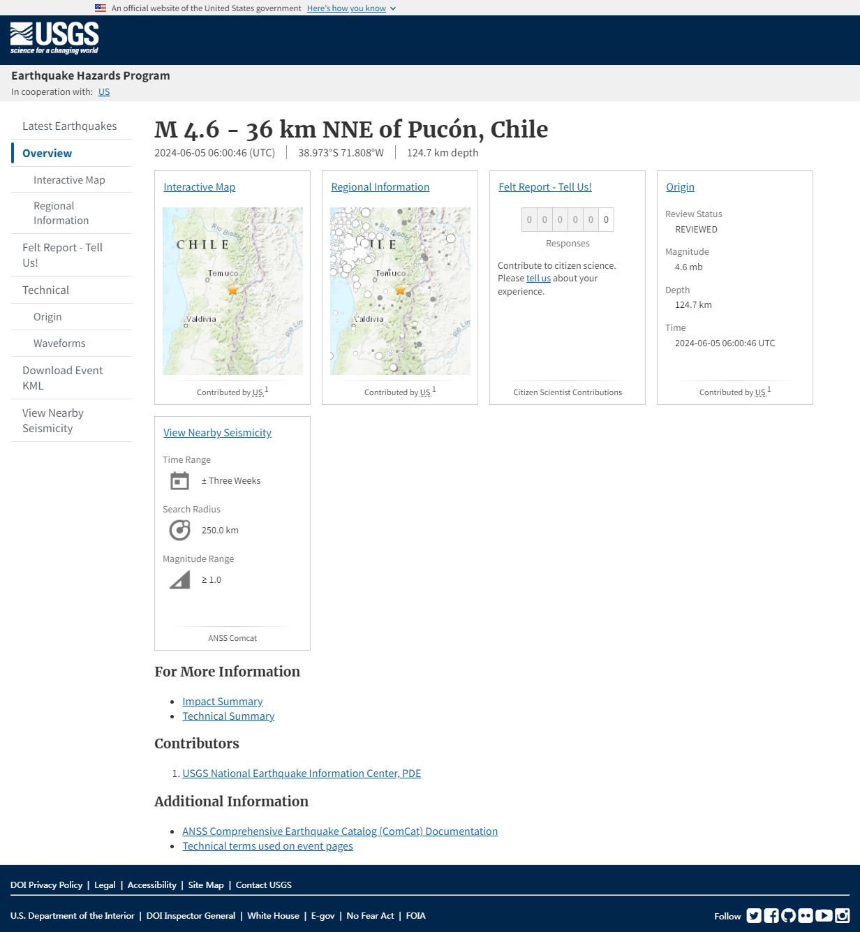 M 4.6 - 36 km NNE of Pucón, Chile.png