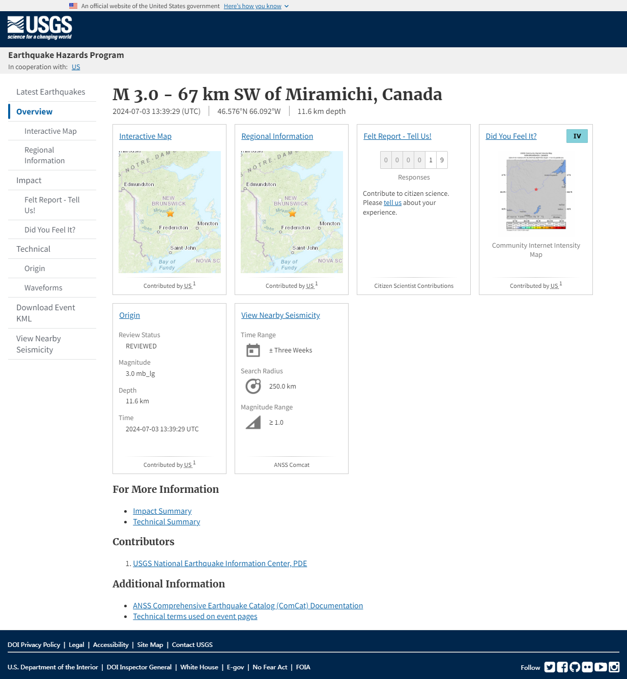 M 3.0 - 67 km SW of Miramichi, Canada.png