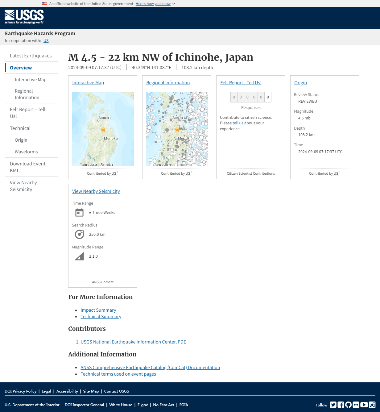 M 4.5 - 22 km NW of Ichinohe, Japan.png