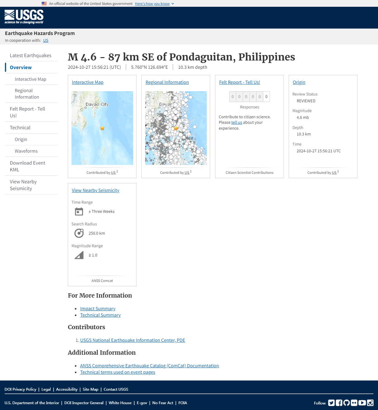 M 4.6 - 87 km SE of Pondaguitan, Philippines.png