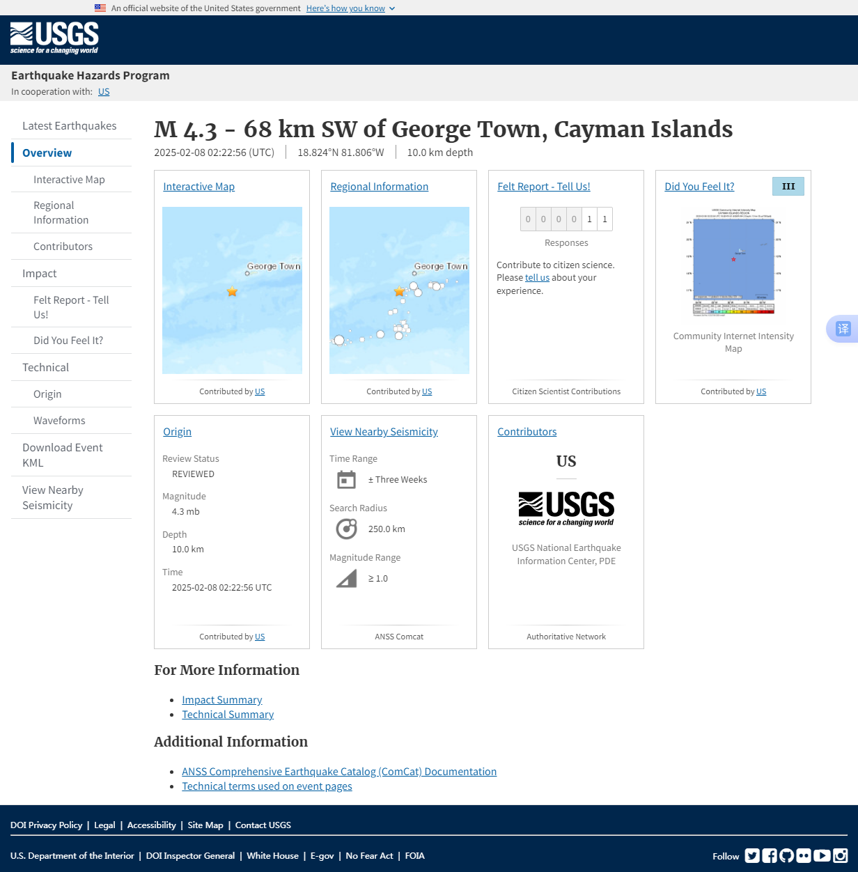 M 4.3 - 68 km SW of George T, Cay Islands.png