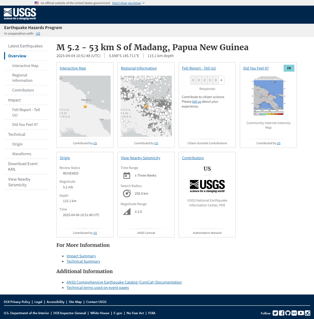 M 5.2 - 53 km S of Madang, Papua New Guinea.png