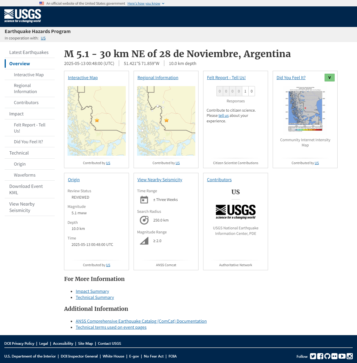 M 5.1 - 30 km NE of 28 de Noviembre, Argentina.png