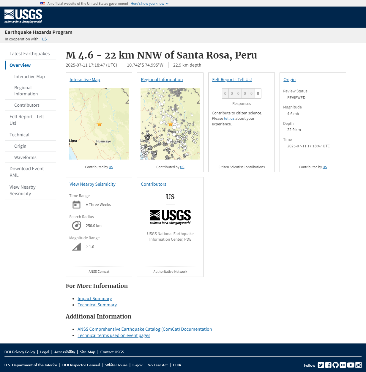 M 4.6 - 22 km NNW of Santa Rosa, Peru.png