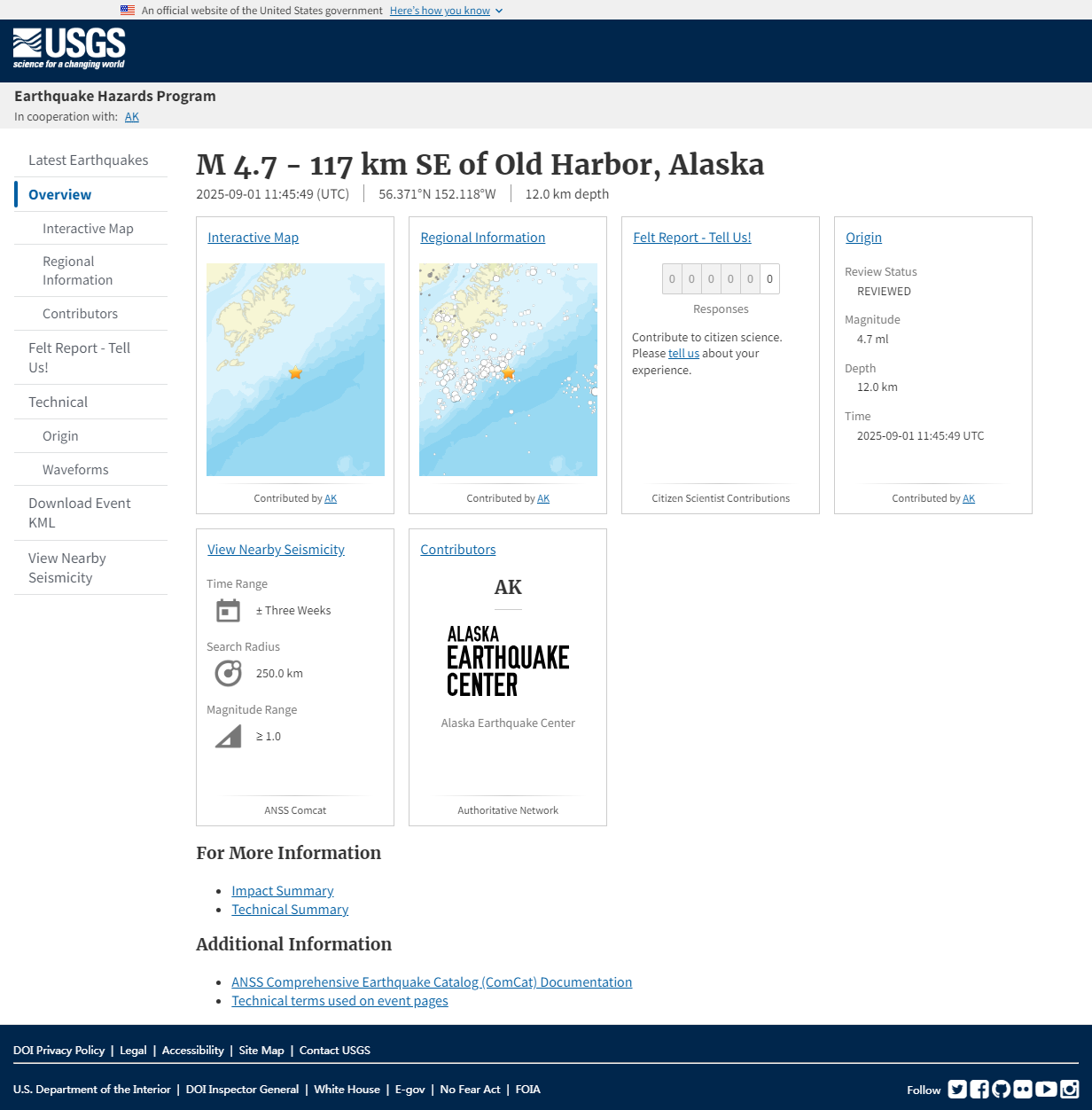 M 4.7 - 117 km SE of  Harbor, Alaska.png