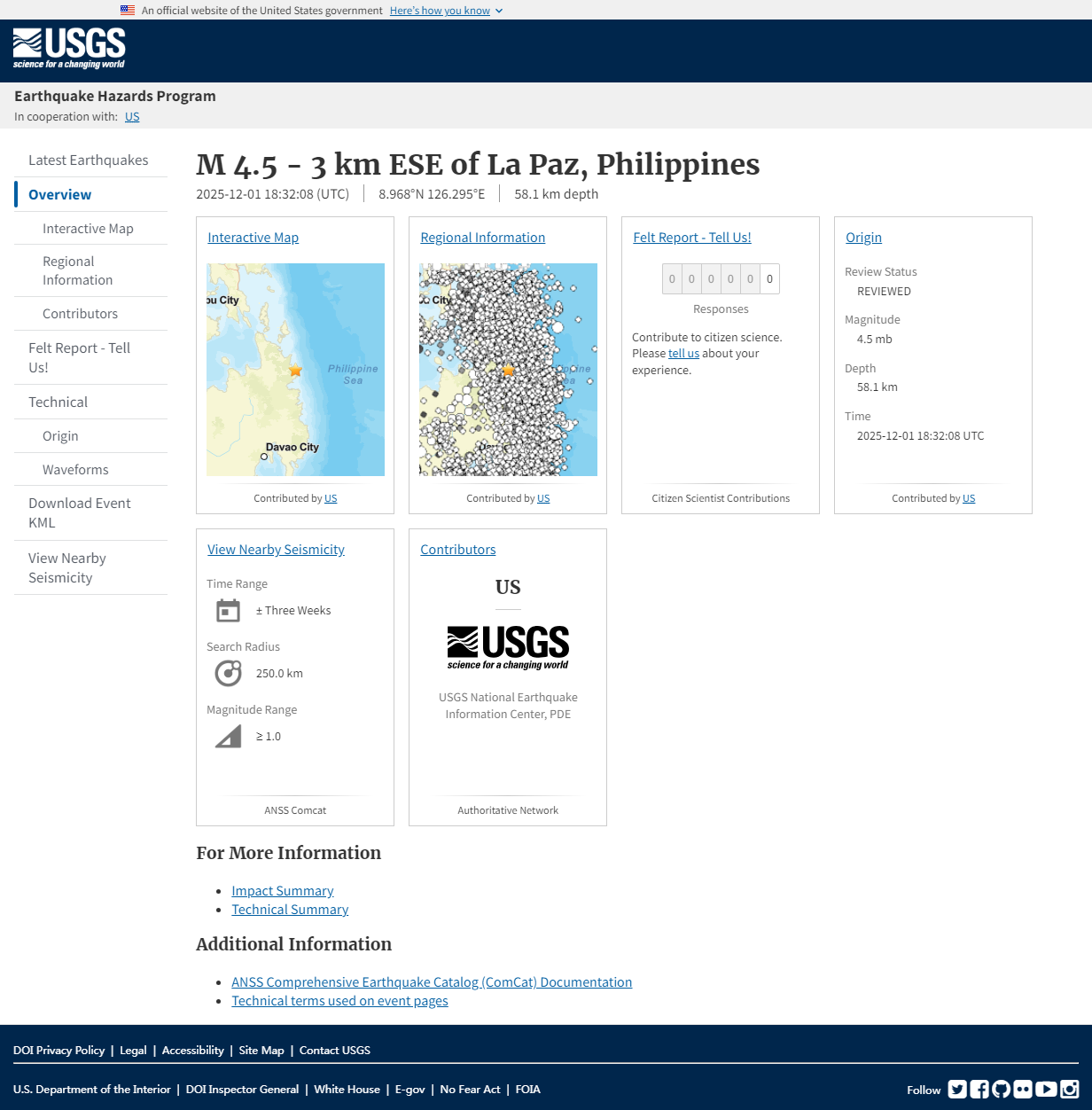 M 4.5 - 3 km ESE of La Paz, Philippines.png