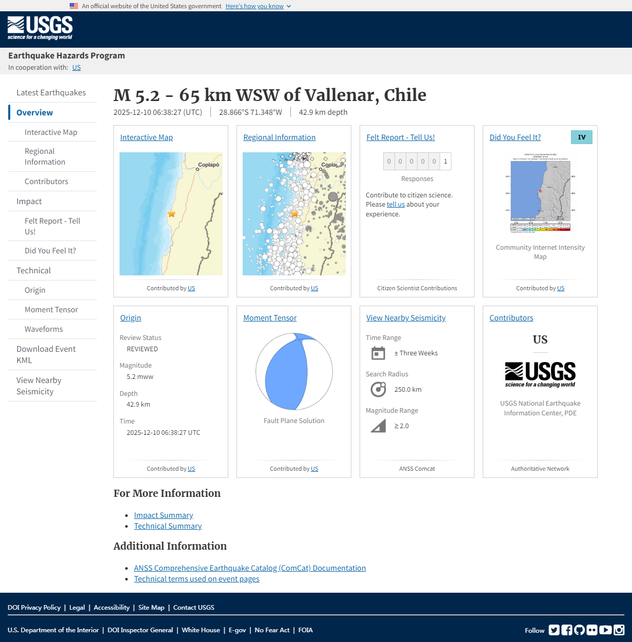 M 5.2 - 65 km WSW of Vallenar, Chile.png