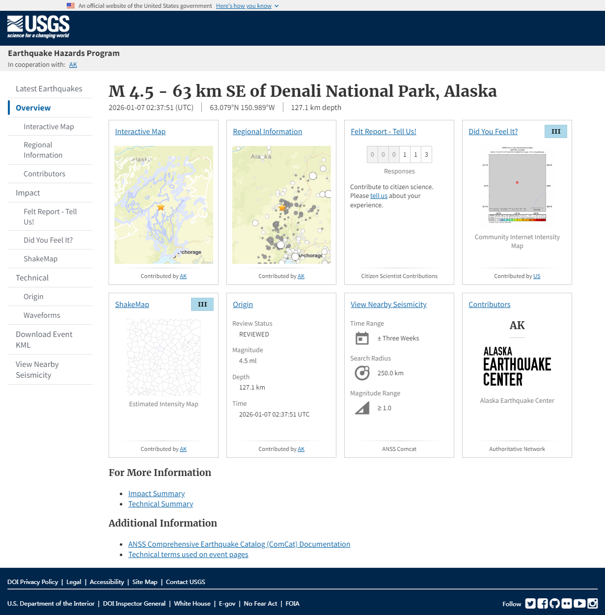 M 4.5 - 63 km SE of Denali National Park, Alaska.png