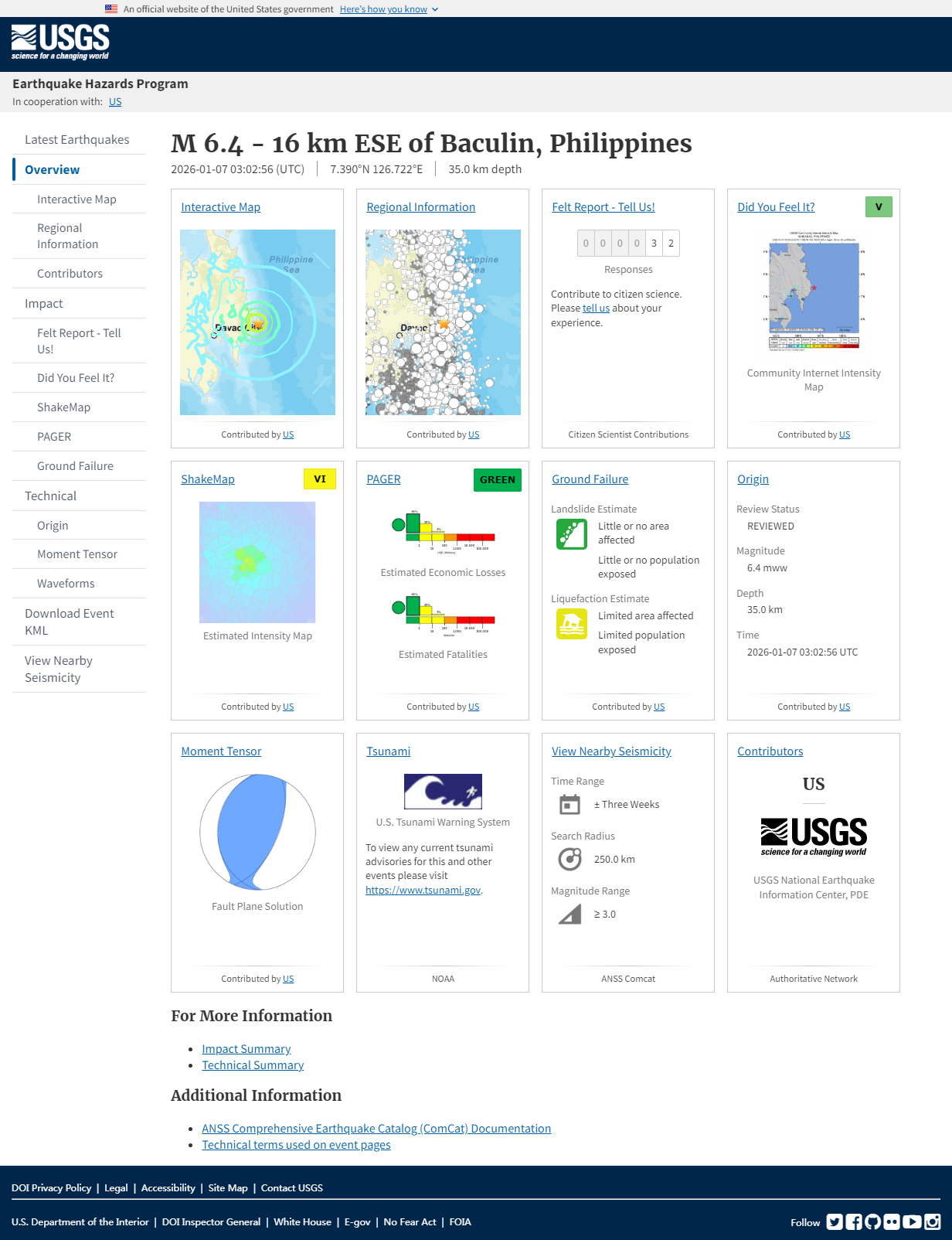 M 6.4 - 16 km ESE of Baculin, Philippines.png