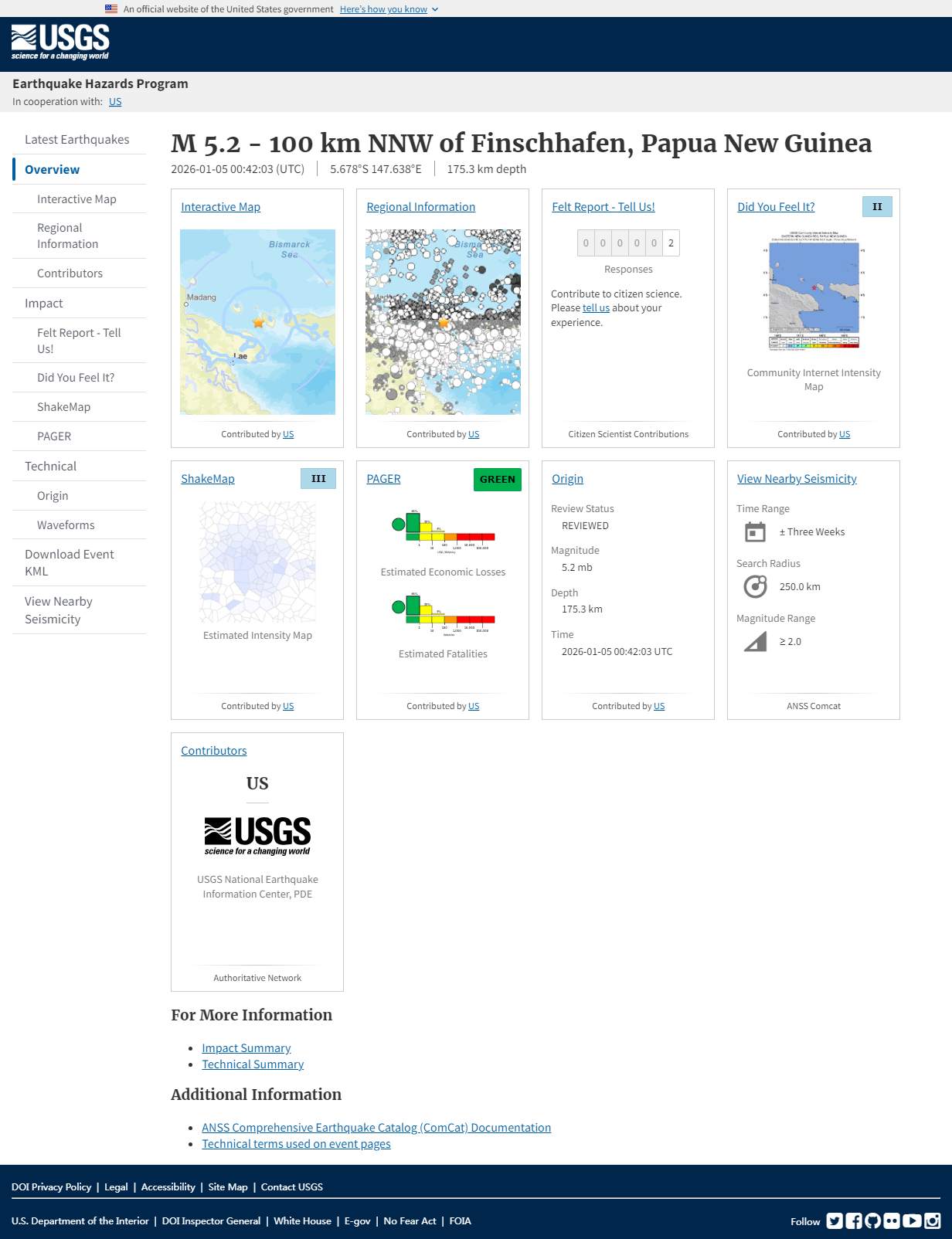 M 5.2 - 100 km NNW of Finschhafen, Papua New Guinea.png