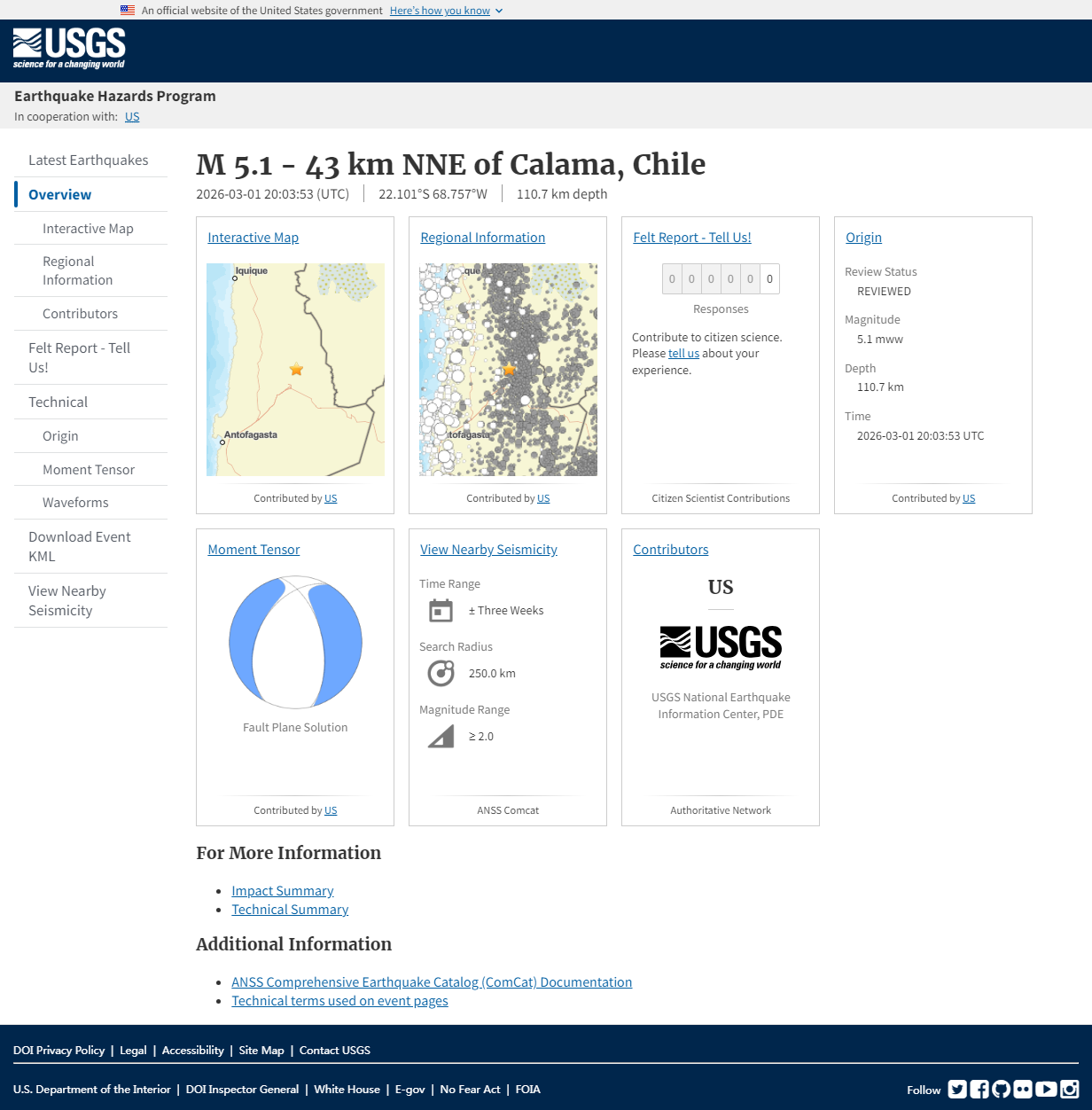 M 5.1 - 43 km NNE of Calama, Chile.png