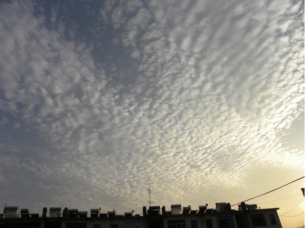 各位高手，求鉴定是不是地震云，1月7号傍晚在东川拍的