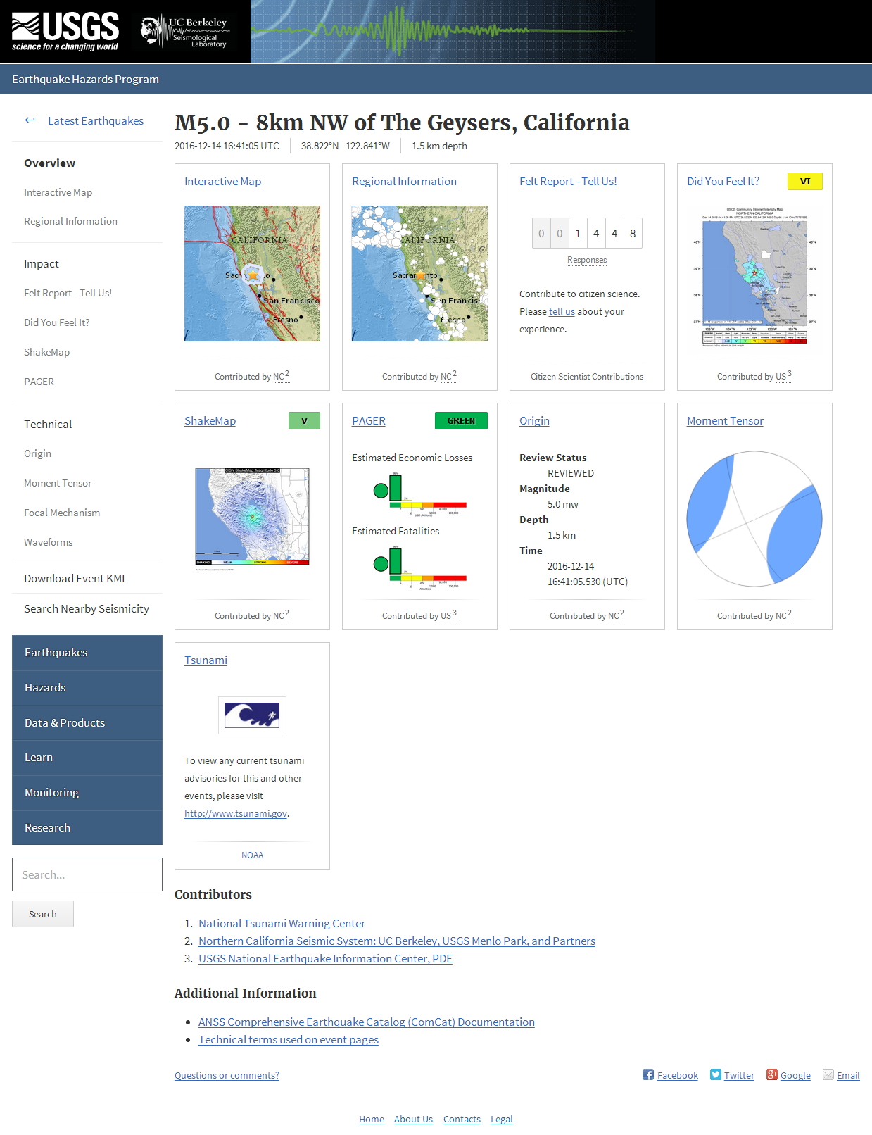 M5.0 - 8km NW of The Geysers, California.png