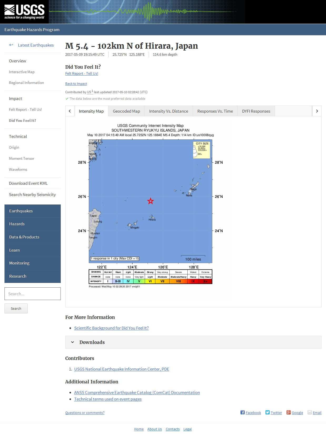 M 5.4 - 102km N of Hirara, Japan.png