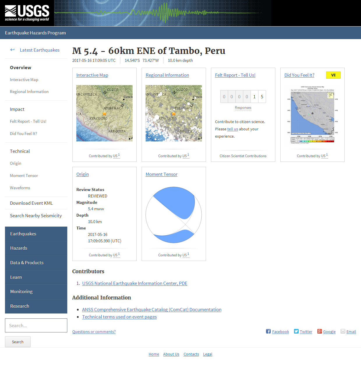 M 5.4 - 60km ENE of Tambo, Peru.png
