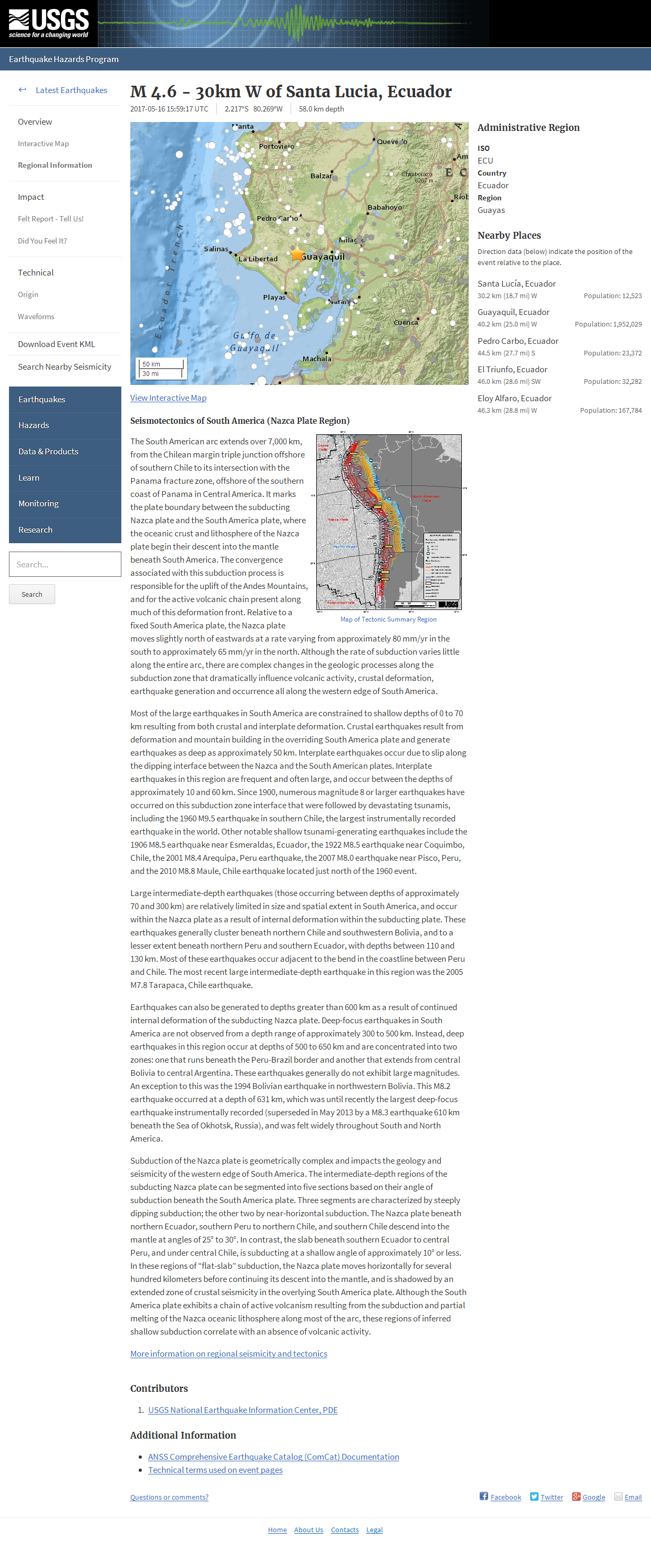 M 4.6 - 30km W of Santa Lucia, Ecuador.png