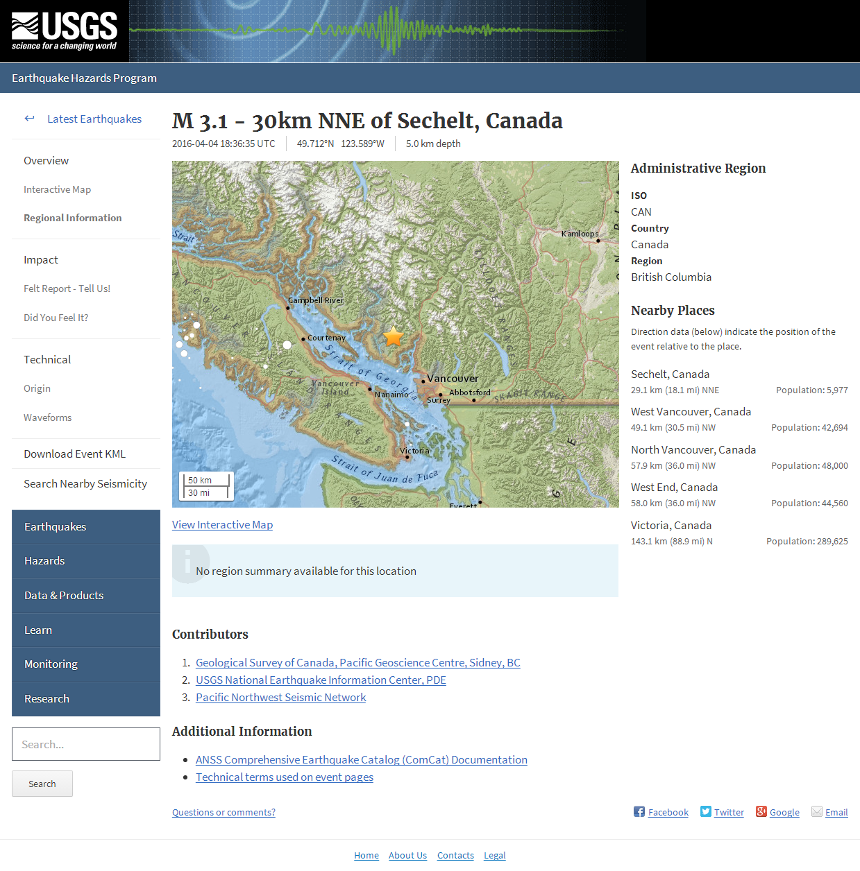 M 3.1 - 30km NNE of Sechelt, Canada.png