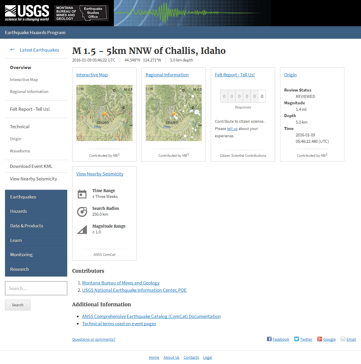 M 1.5 - 5km NNW of Challis, Idaho.png