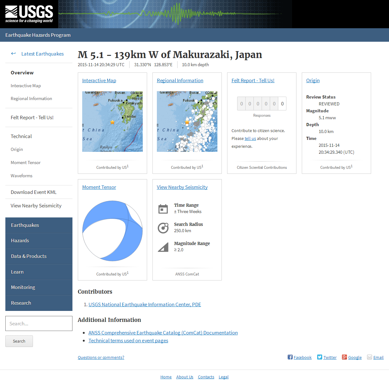 M 5.1 - 139km W of Makurazaki, Japan.png