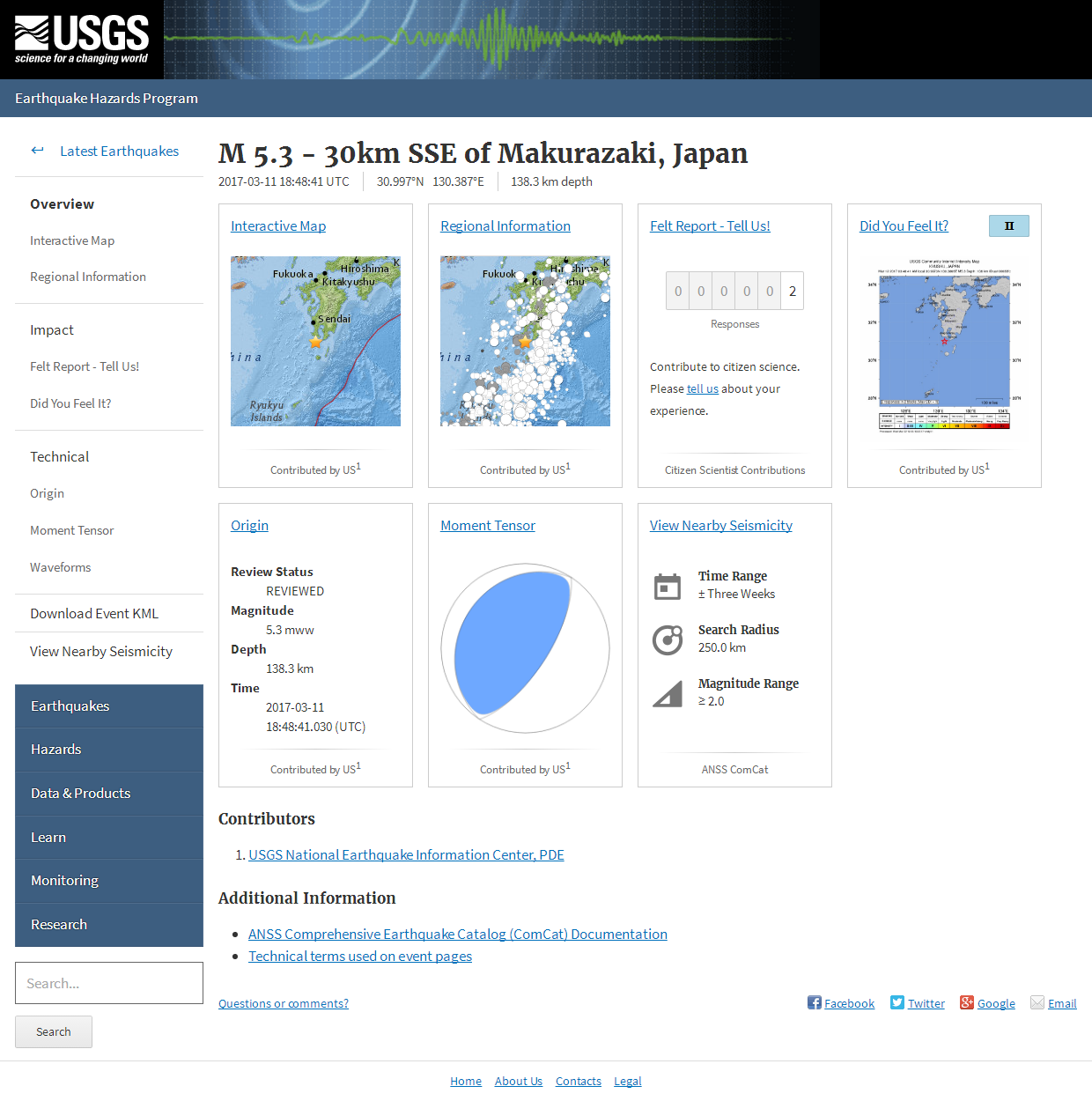 M 5.3 - 30km SSE of Makurazaki, Japan.png