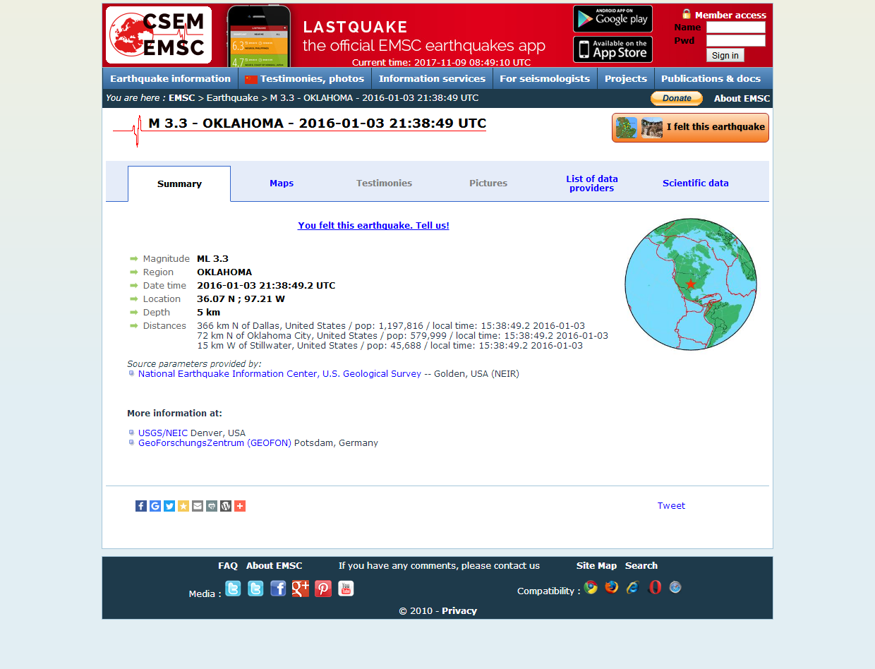 Earthquake - Magnitude 3.3 - OKLAHOMA.png