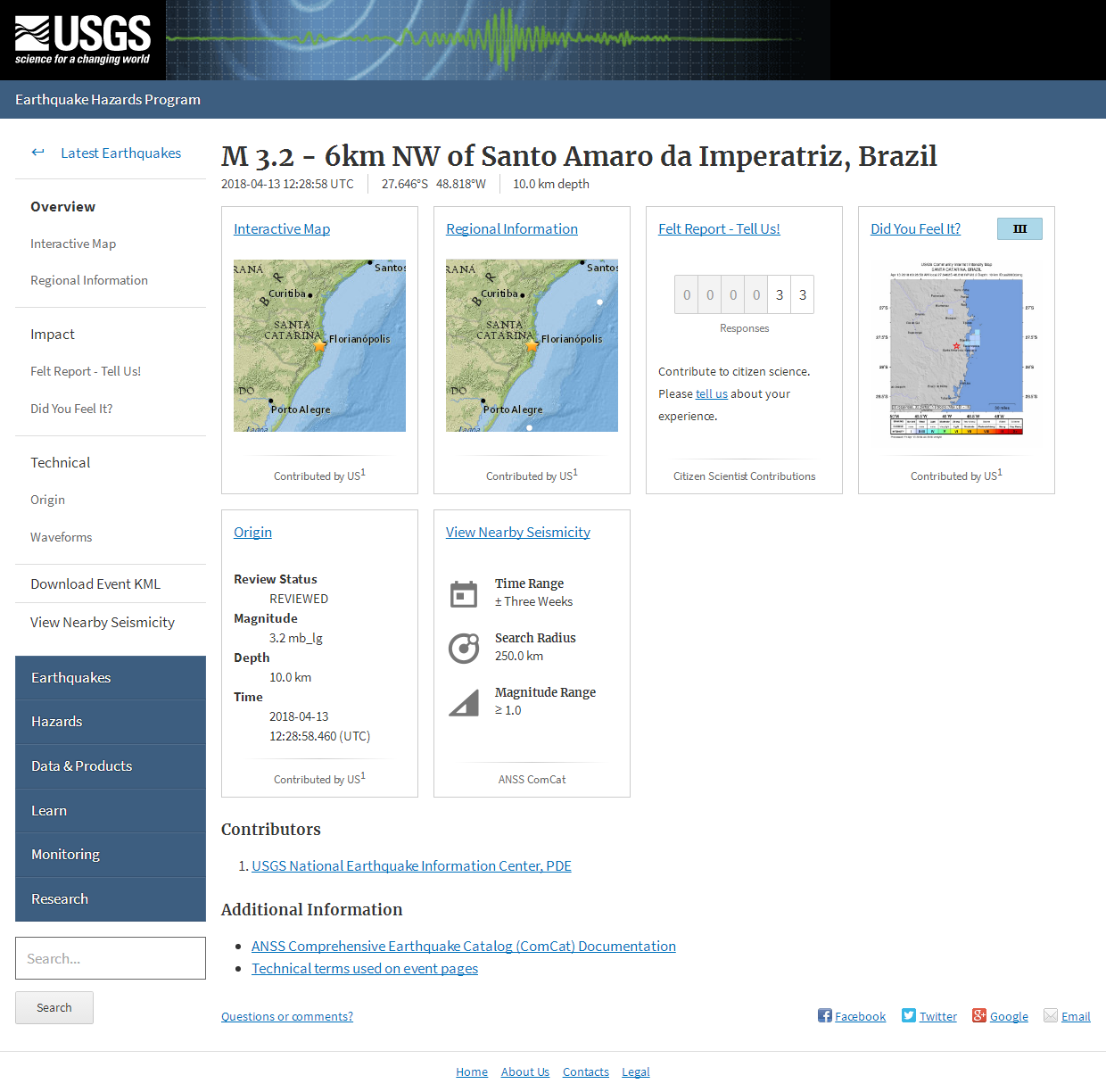M 3.2 - 6km NW of Santo Amaro da Imperatriz, Brazil.png