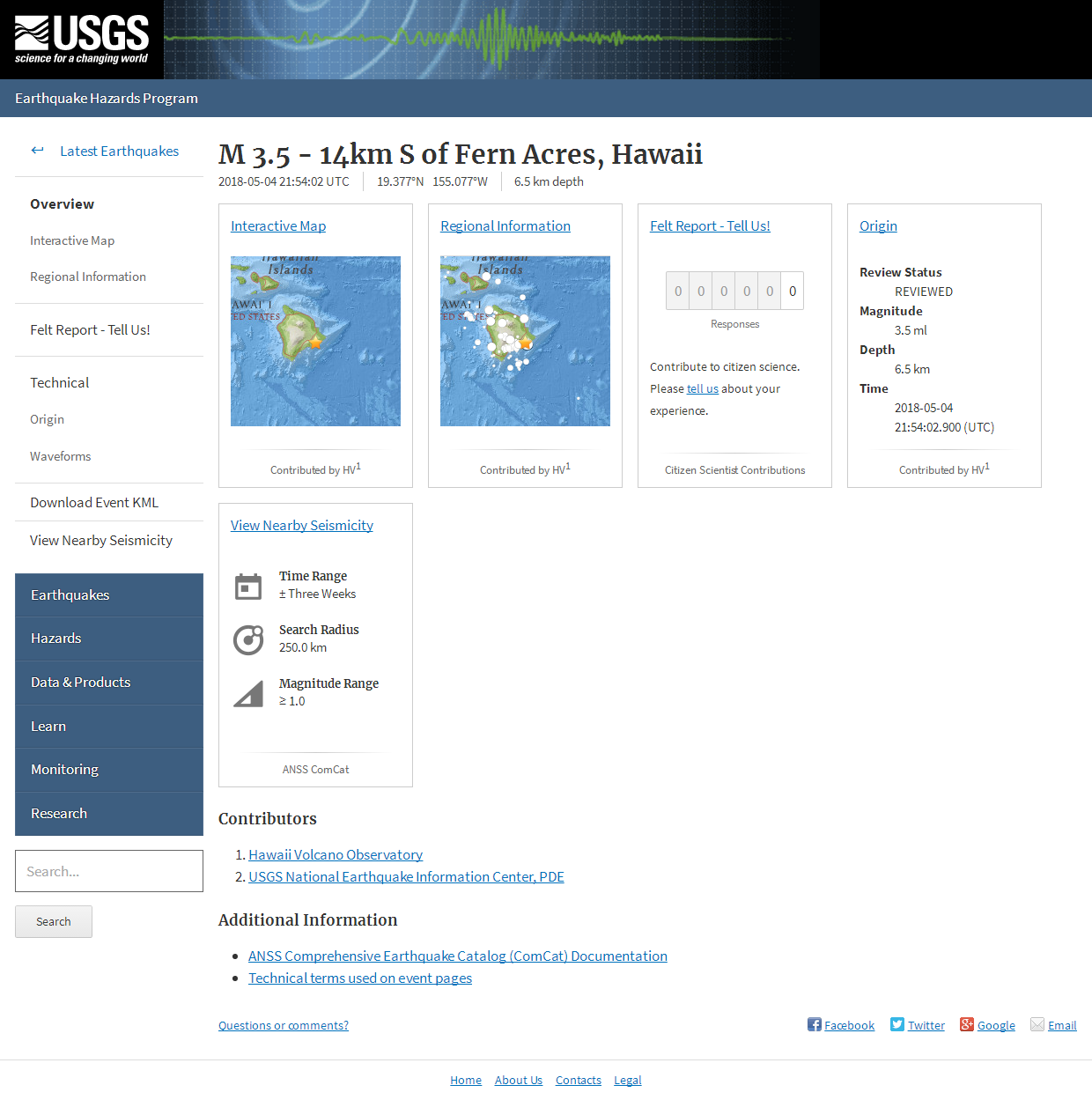 M 3.5 - 14km S of Fern Acres, Hawaii.png