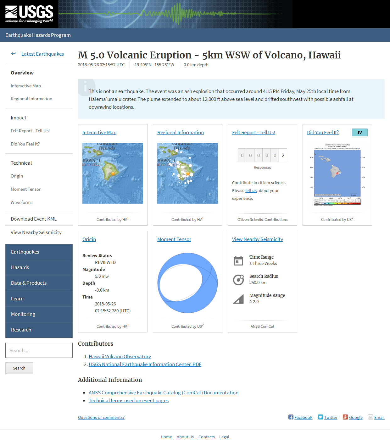 M 5.0 Volcanic Eruption - 5km WSW of Volcano, Hawaii.png