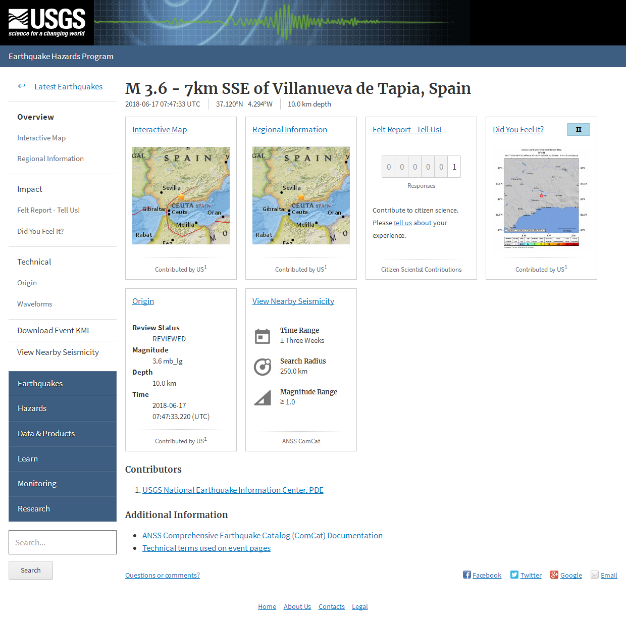 M 3.6 - 7km SSE of Villanueva de Tapia, Spain.png